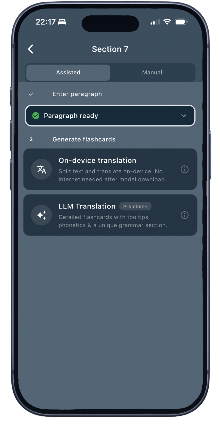 Choose translation method